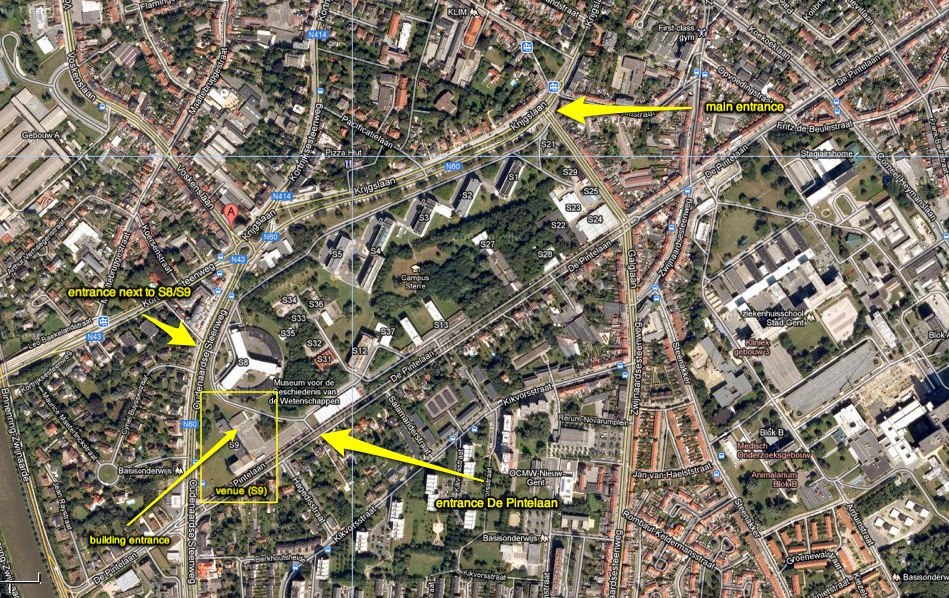 Location of the S9 building in Ghent