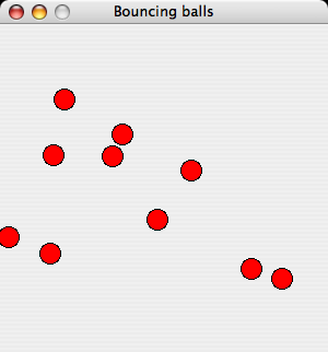 Bouncing balls on MacOS X (Panther)